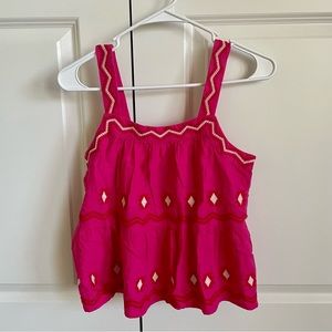 LOFT Tank Pink and White XXSP